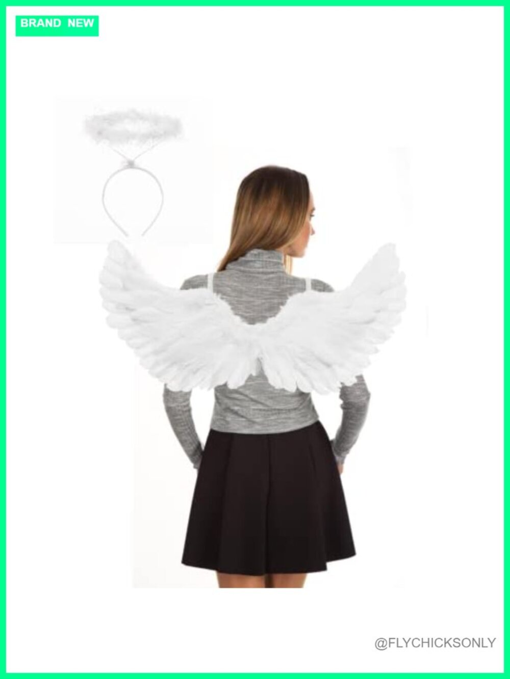 Angel Wings and Halo Costume Accessory Set for Halloween Cosplay
